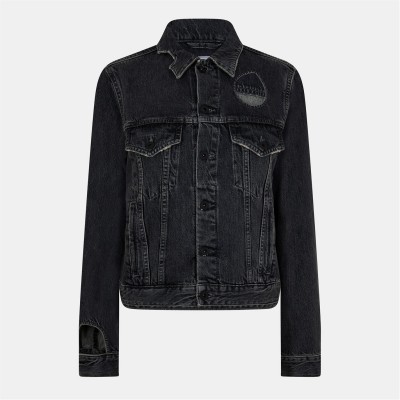яке,дамски,якета,и,палта,off,white,women's,denim,jacket,dark,grey