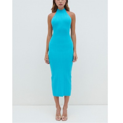 рокля,дамски,поли,и,рокли,дамски,плетени,дрехи,pretty,lavish,women's,knitted,jumper,dress,blue