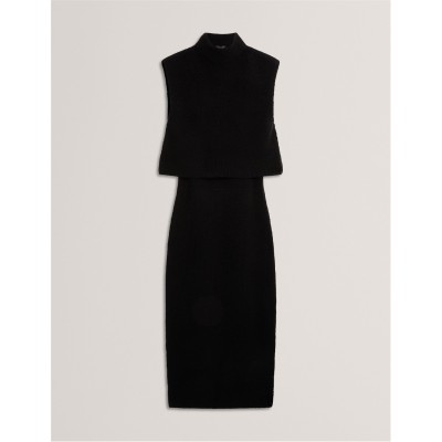 рокля,дамски,плетени,дрехи,ted,baker,ted,sless,knit,dress,ld61,black