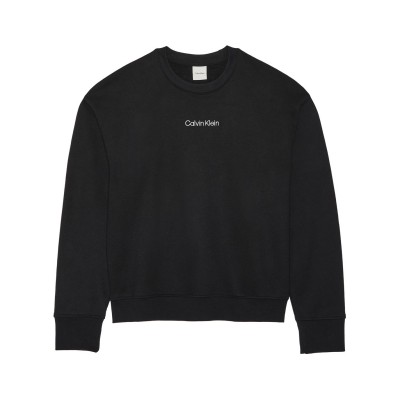 блуза,дамски,горнища,с,качулка,дамски,ежедневни,облекла,calvin,klein,women's,crew,sweatshirt,black