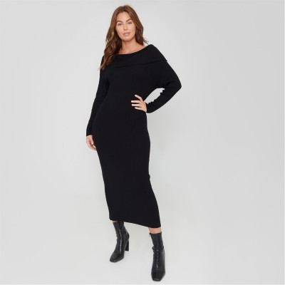 рокля,дамски,плетени,дрехи,be,you,you,bardot,dress,ld44,black