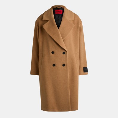 дамски,якета,и,палта,hugo,women,s,tailored,overcoat,open,brown