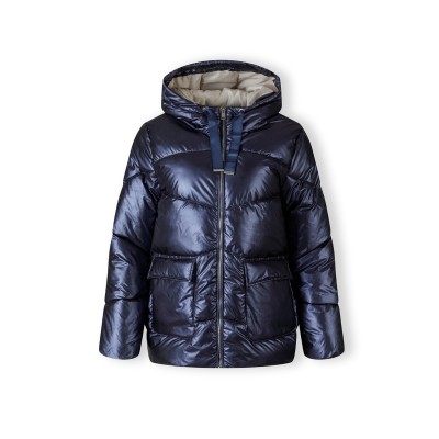 яке,minoti,women,quilted,short,hooded,jacket,with,zip,and,pockets,navy,dark,blue