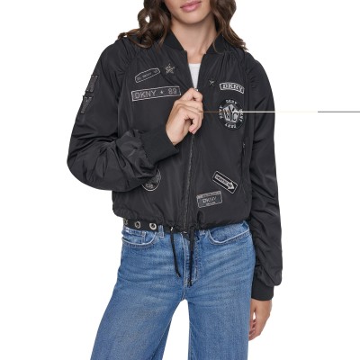 дамски,якета,и,палта,dkny,patch,bomber,ld64,black