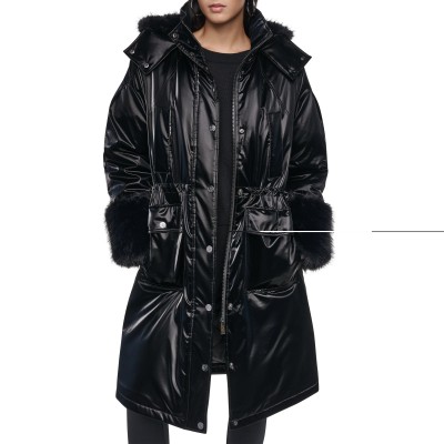 дамски,якета,и,палта,dkny,faux,fur,lngjkt,ld64,black