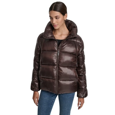 палто,дамски,якета,и,палта,dkny,puffer,coat,w,drama,collar,met,espresso