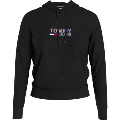 суичър,дамски,пижами,дамски,блузи,tommy,jeans,logo,hoodie,black,bds