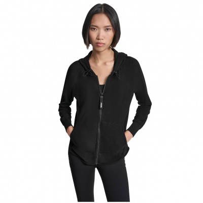 дамски,горнища,с,качулка,дамски,ежедневни,облекла,dkny,dkny,fz,waffle,hd,ld62,black