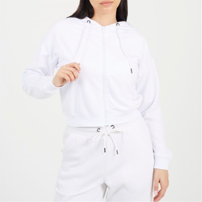 суичър,дамски,горнища,с,качулка,brave,soul,bs,cropped,zip,through,hoodie,with,pockets,white