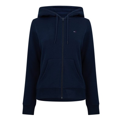суичър,дамски,горнища,с,качулка,дамски,ежедневни,облекла,tommy,jeans,women's,flag,zip,hoodie,dark,night,navy