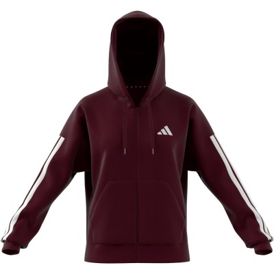 дамски,суичър,дамски,горнища,с,качулка,adidas,essentials,3,stripe,zip,track,hoodie,womens,ruby