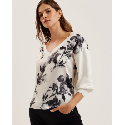 пуловер,дамски,плетени,дрехи,дамски,топове,ted,baker,ted,joiee,jumper,ld44,ivory