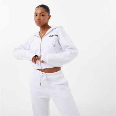 суичър,дамски,блузи,jack,wills,cropped,zip,through,hoodie,white