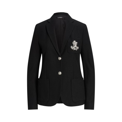 дамско,сако,дамски,якета,и,палта,lauren,by,ralph,lauren,women,s,anfisa,cotton,long,sleeve,monogram,blazer,polo,black