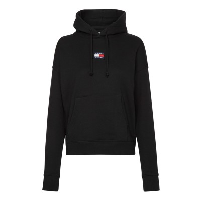 суичър,дамски,пижами,дамски,блузи,tommy,jeans,centre,badge,hoodie,black,bds