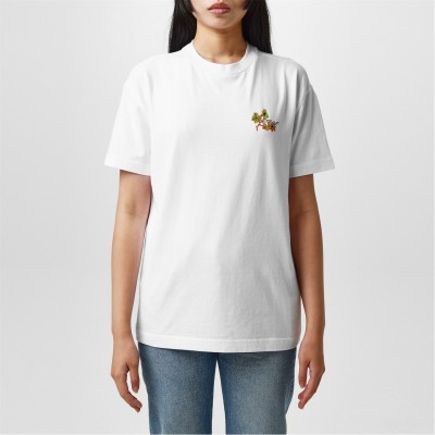 тениска,дамски,топове,off,white,women's,floral,t,shirt,with,monogram,white