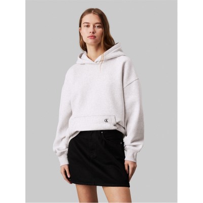 суичър,дамски,горнища,с,качулка,дамски,ежедневни,облекла,calvin,klein,jeans,mixed,logo,relaxed,hoodie,ivory,grey,hthr