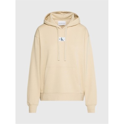 суичър,дамски,блузи,calvin,klein,jeans,ckj,woven,label,oversized,hoodie,warm,sand
