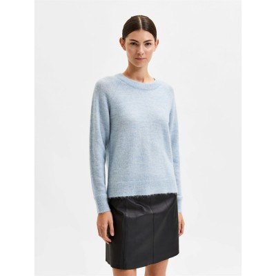 дамски,плетени,дрехи,selected,femme,lulu,knit,top,cashmere,blue