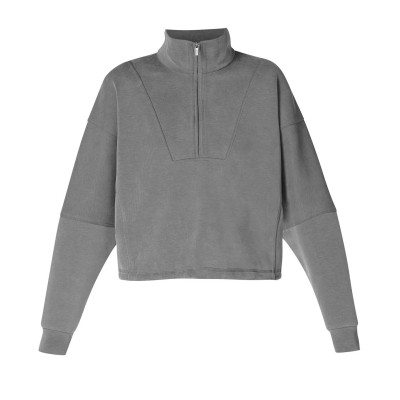 дамски,горнища,с,качулка,дамски,ежедневни,облекла,sweaty,betty,women's,funnel,neck,half,zip,fleece,charcoal,grey