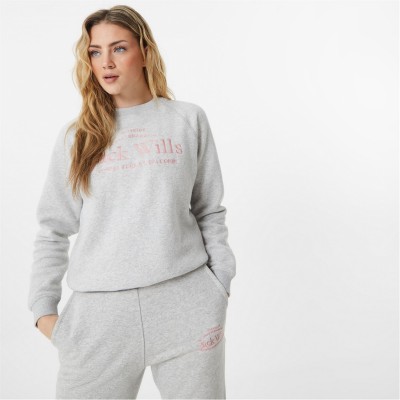 блуза,дамски,пижами,дамски,блузи,jack,wills,hunston,graphic,crew,neck,sweatshirt,grey,marl