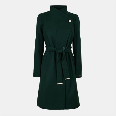 дамски,якета,и,палта,ted,baker,women's,rose,belted,midi,coat,green
