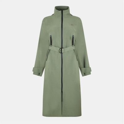 дамски,якета,и,палта,lacoste,women's,waterproof,packable,long,sleeve,oversized,fit,rain,anorak,khaki