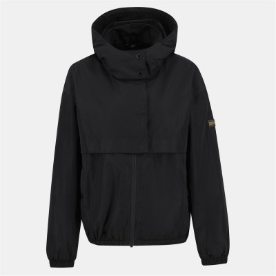 дамски,якета,и,палта,barbour,international,women's,lolita,showerproof,long,sleeve,concealed,hood,rain,anorak,black