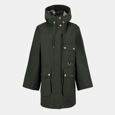 дамски,якета,и,палта,barbour,women,s,arla,waterproof,hooded,long,sleeve,rain,anorak,dusky,khaki