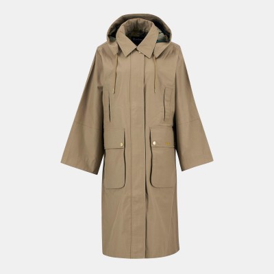 дамски,якета,и,палта,barbour,women,s,maude,waterproof,detachable,hood,long,sleeve,rain,anorak,military,ancnt