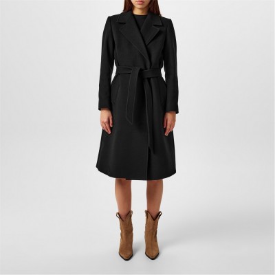 дамски,якета,и,палта,barbour,women's,clodagh,wool,mid,length,trench,overcoat,black