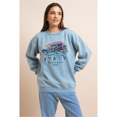 дамски,горнища,с,качулка,дамски,ежедневни,облекла,daisy,street,daisy,embr,sweat,ld43,washed,blue