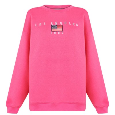 блуза,дамски,пижами,дамски,блузи,daisy,street,la,sweatshirt,bright,pink