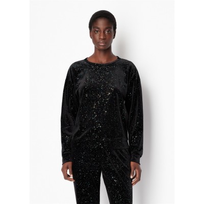 блуза,дамски,горнища,с,качулка,дамски,ежедневни,облекла,armani,exchange,crew,sweatshirt,black