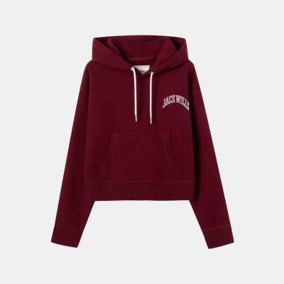 дамски,суичър,дамски,горнища,с,качулка,jack,wills,jw,sport,hoodie,ladies,burgundy