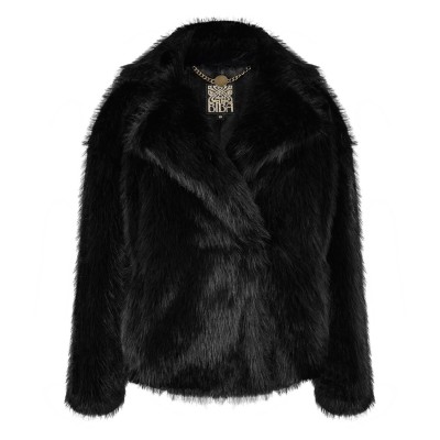яке,дамски,якета,и,палта,biba,biba,short,faux,fur,jacket,black