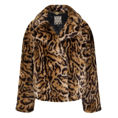 яке,дамски,якета,и,палта,biba,biba,short,faux,fur,jacket,leopard