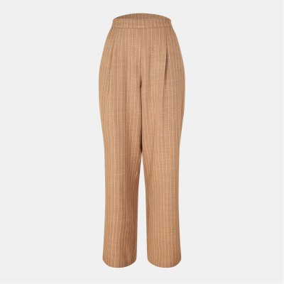панталони,дамски,чорапогащи,и,клинове,biba,striped,trousers,camel