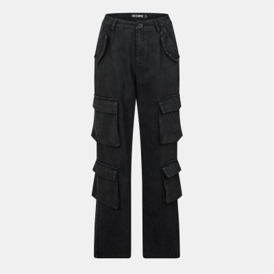 дамски,панталони,дамски,къси,панталони,missy,empire,high,waist,cargo,trousers,womens,black
