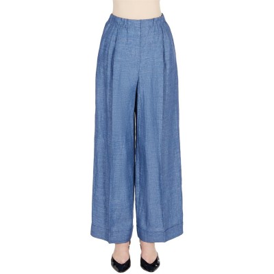 emporio,armani,women's,linen,wide,leg,trousers,fantasia