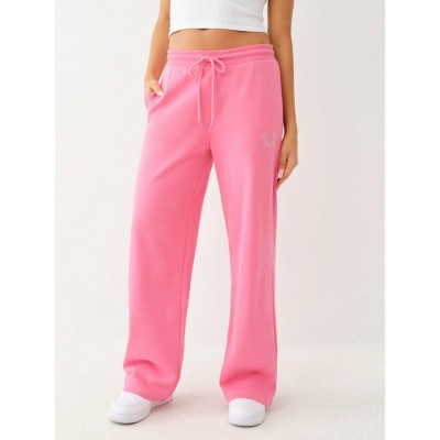 дамски,анцуг,true,religion,women,s,open,hem,fleece,relaxed,fit,joggers,hot,pink