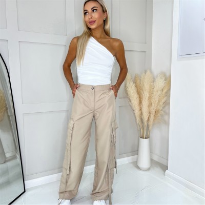 панталони,дамски,чорапогащи,и,клинове,ax,paris,strap,detail,cargo,pants,stone