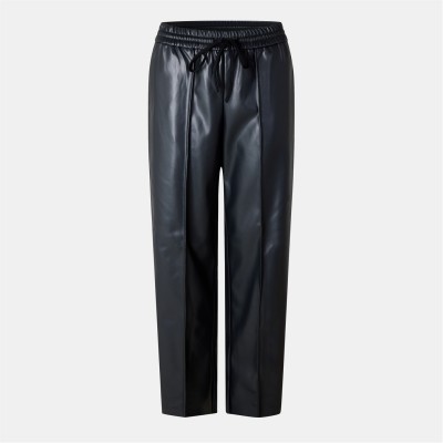 vero,moda,women's,rose,faux,wide,leg,trouser,obsidian