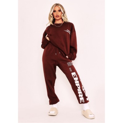 анцуг,дамски,анцузи,missy,empire,empire,slogan,joggers,chocolate
