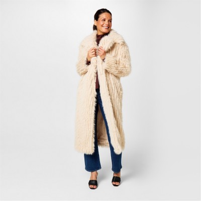 дамски,якета,и,палта,biba,biba,clipped,longline,faux,fur,coat,cream