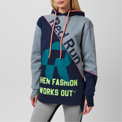 суичър,дамски,горнища,с,качулка,дамски,ежедневни,облекла,red,run,long,line,hoodie,navy,urban