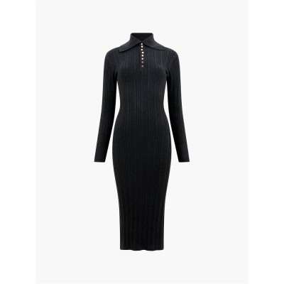 рокля,дамски,поли,и,рокли,дамски,плетени,дрехи,french,connection,women's,nia,mari,knitted,jumper,dress,charcoal,mel
