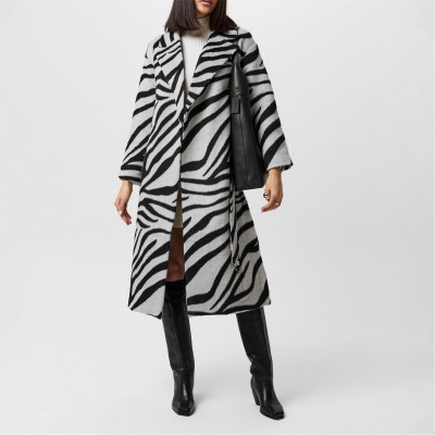 дамски,якета,и,палта,french,connection,women's,grace,belted,overcoat,black,white