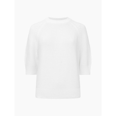 плетена,блуза,дамски,плетени,дрехи,дамски,топове,french,connection,women's,lilly,mozart,short,sleeve,knitted,top,summer,white