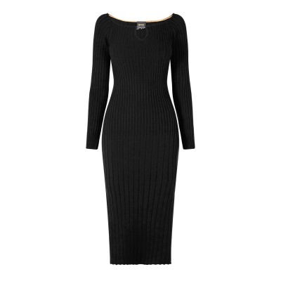 рокля,дамски,поли,и,рокли,дамски,плетени,дрехи,boss,flimt,knitted,midi,dress,black